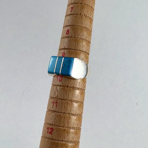 NWOT Large Sterling Silver & Turquoise Ring - Picture 4 of 4
